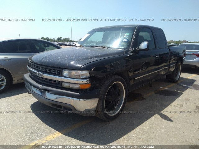 2GCEC19T511118339 - 2001 CHEVROLET SILVERADO C1500 BLACK photo 2