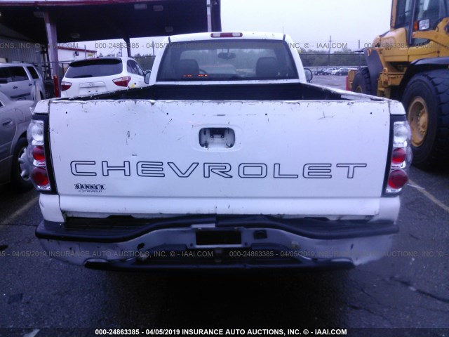 3GCEC14X36G239640 - 2006 CHEVROLET SILVERADO C1500 WHITE photo 6