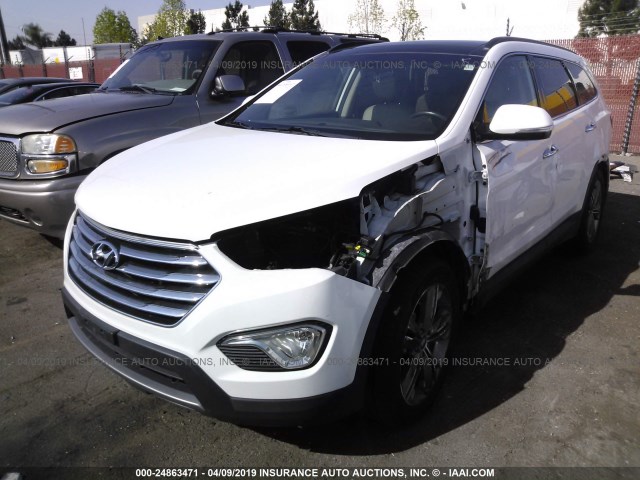 KM8SR4HF4EU080106 - 2014 HYUNDAI SANTA FE LIMITED WHITE photo 2