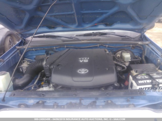 5TEUU42N97Z336715 - 2007 TOYOTA TACOMA ACCESS CAB ლურჯი ფოტო 10