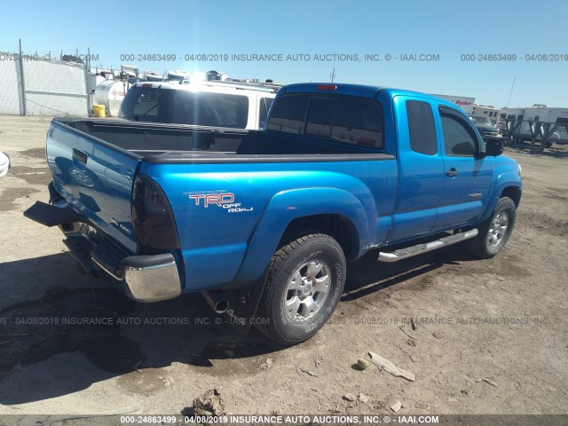 5TEUU42N97Z336715 - 2007 TOYOTA TACOMA ACCESS CAB ლურჯი ფოტო 4