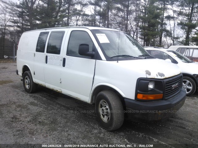 1GTGG25C581190165 - 2008 GMC SAVANA G2500 WHITE photo 1