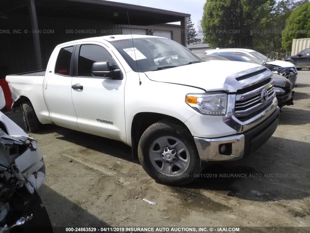 5TFRM5F10HX109649 - 2017 TOYOTA TUNDRA DOUBLE CAB SR/SR5 WHITE photo 1