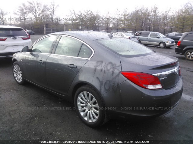 W04GU5GC4B1020520 - 2011 BUICK REGAL CXL GRAY photo 3