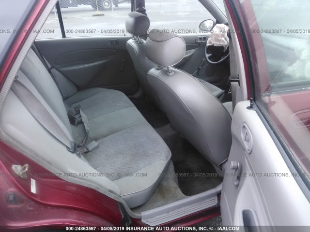 3FAFP15P2WR274333 - 1998 FORD ESCORT SE RED photo 8