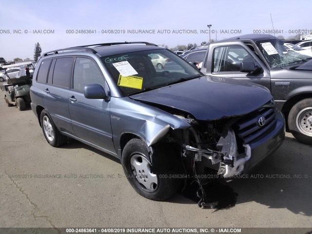 JTEDP21A850077878 - 2005 TOYOTA HIGHLANDER LIMITED BLUE photo 1