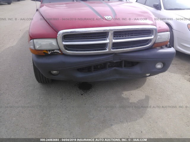 1D7HL38K54S602894 - 2004 DODGE DAKOTA QUAD SPORT RED photo 6