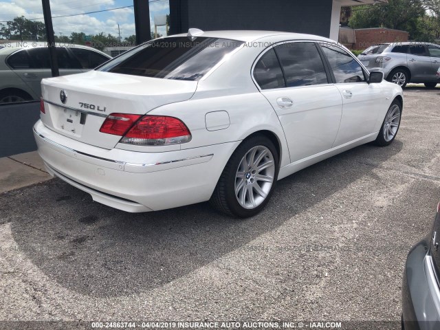 WBAHN835X6DT32486 - 2006 BMW 750 LI WHITE photo 4