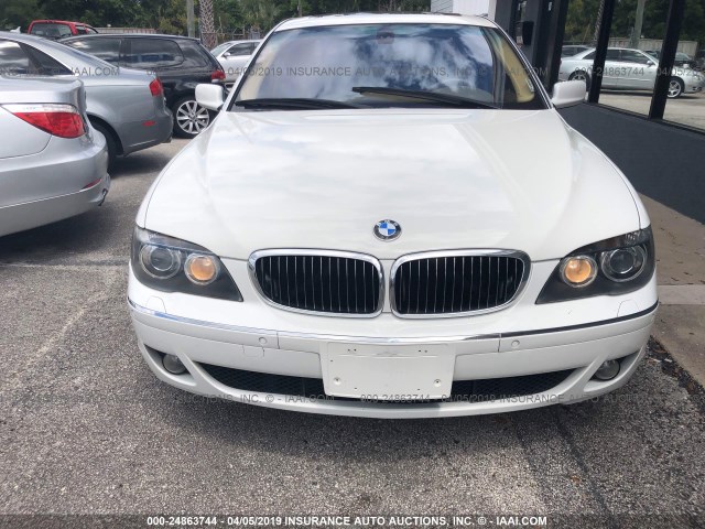 WBAHN835X6DT32486 - 2006 BMW 750 LI WHITE photo 6