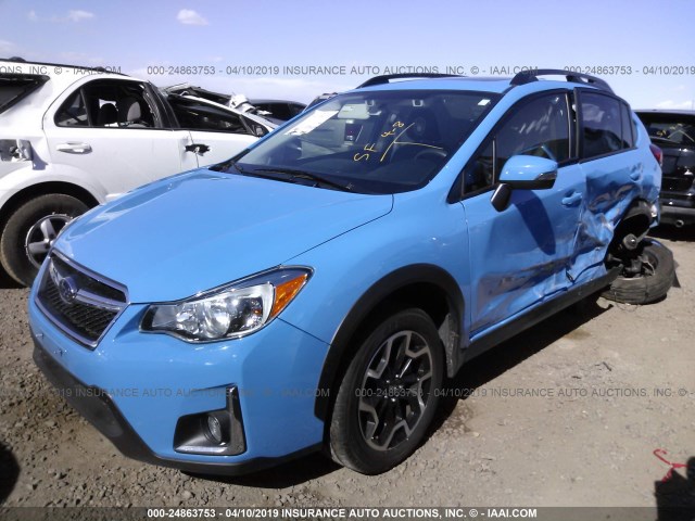 JF2GPANCXGH333760 - 2016 SUBARU CROSSTREK LIMITED BLUE photo 2