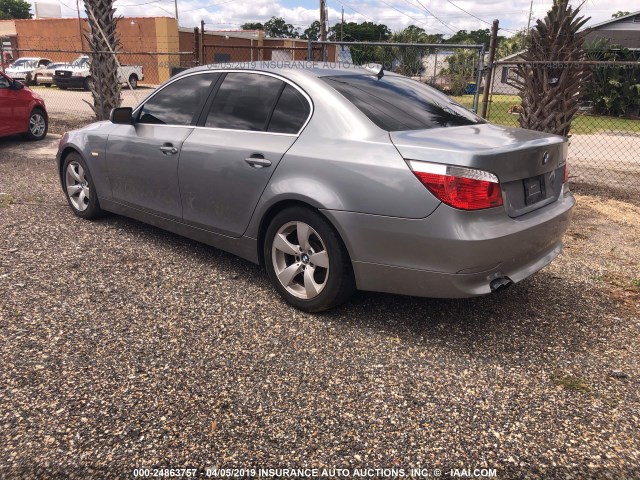 WBANE53566CK85321 - 2006 BMW 525 I GRAY photo 3