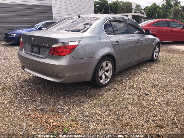 WBANE53566CK85321 - 2006 BMW 525 I GRAY photo 4