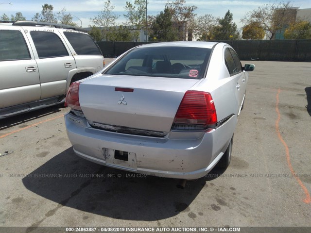 4A3AB36F86E014037 - 2006 MITSUBISHI GALANT ES MEDIUM/LS MEDIUM SILVER photo 6