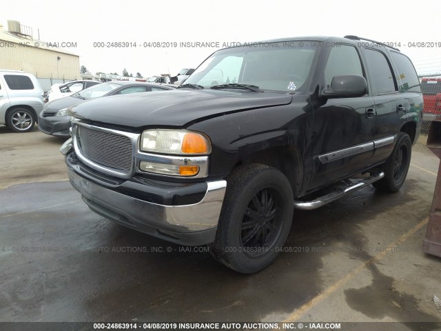 1GKEC13V73R119372 - 2003 GMC YUKON BLACK photo 2