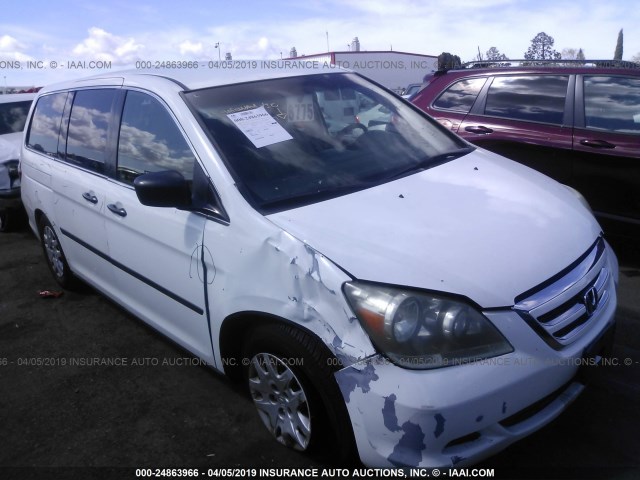 5FNRL382X6B032485 - 2006 HONDA ODYSSEY LX WHITE photo 1