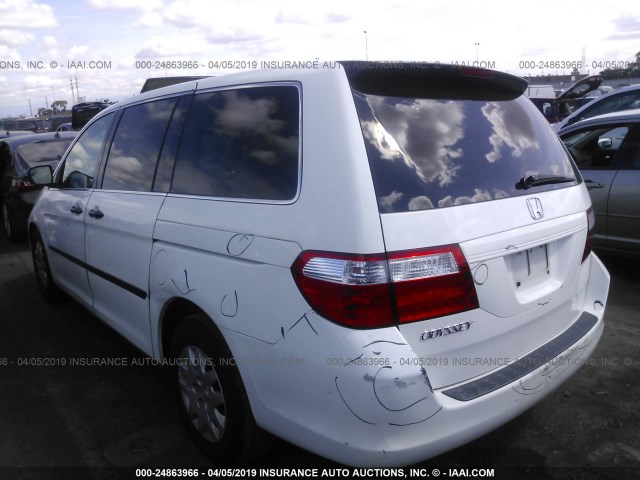 5FNRL382X6B032485 - 2006 HONDA ODYSSEY LX WHITE photo 3