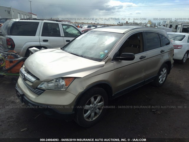 JHLRE48568C045442 - 2008 HONDA CR-V EX GOLD photo 2