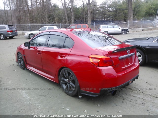 JF1VA1A66J9801174 - 2018 SUBARU WRX RED photo 3