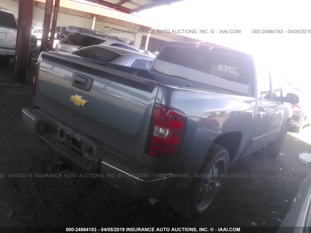 2GCEC13C471726239 - 2007 CHEVROLET SILVERADO C1500 CREW CAB BLUE photo 4