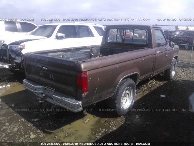 1FTCR11T1GUB46007 - 1986 FORD RANGER BROWN photo 4