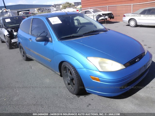 3FAFP31361R198624 - 2001 FORD FOCUS ZX3 BLUE photo 1