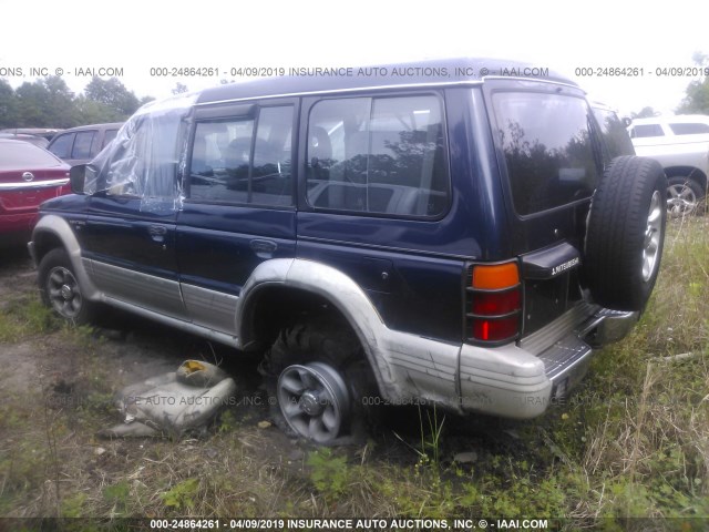 JA4MR51MXSJ009222 - 1995 MITSUBISHI MONTERO SR BLUE photo 3