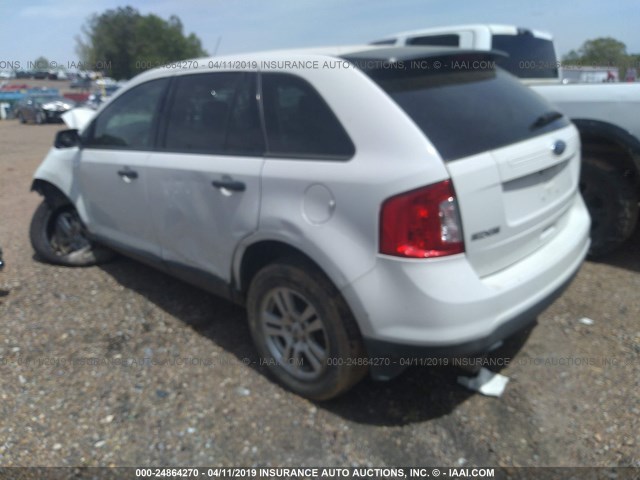 2FMDK3GC3BBB47603 - 2011 FORD EDGE SE WHITE photo 3