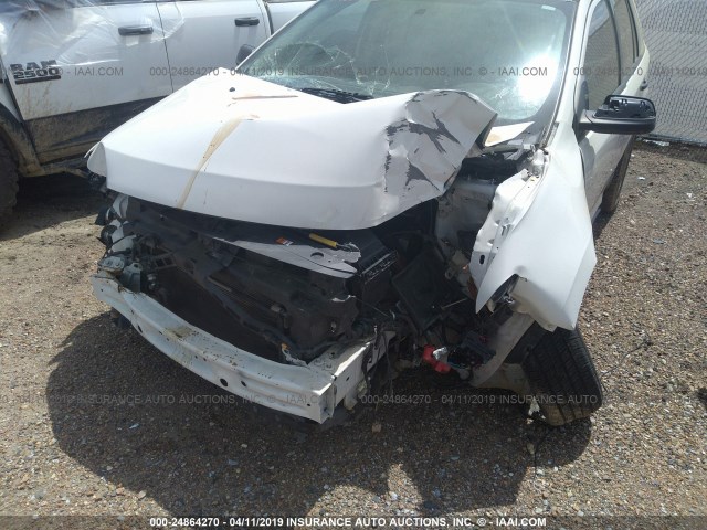 2FMDK3GC3BBB47603 - 2011 FORD EDGE SE WHITE photo 6