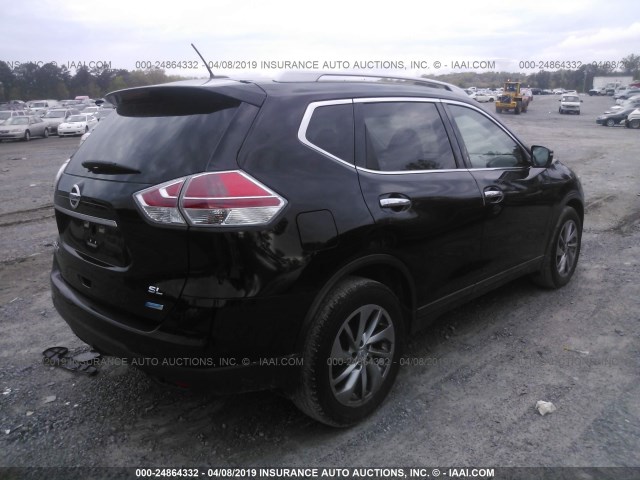 5N1AT2MTXEC806585 - 2014 NISSAN ROGUE S/SL/SV BLACK photo 4