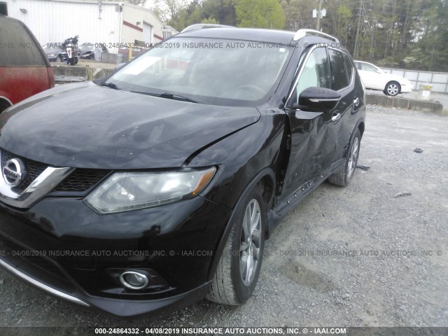 5N1AT2MTXEC806585 - 2014 NISSAN ROGUE S/SL/SV BLACK photo 6