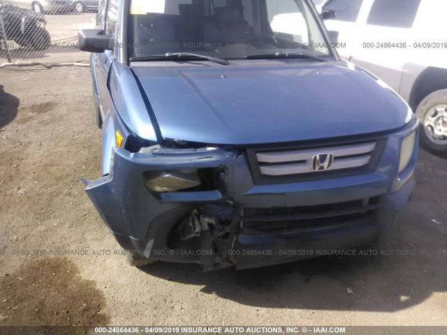 5J6YH18778L016851 - 2008 HONDA ELEMENT EX BLUE photo 6