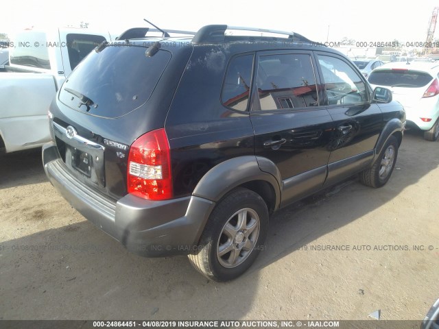 KM8JN12D15U043818 - 2005 HYUNDAI TUCSON GLS/LX BLACK photo 4