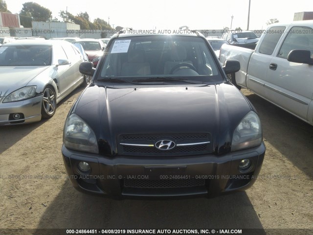 KM8JN12D15U043818 - 2005 HYUNDAI TUCSON GLS/LX BLACK photo 6