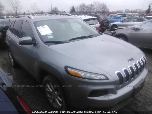 1C4PJLCB3EW249424 - 2014 JEEP CHEROKEE LATITUDE SILVER photo 1