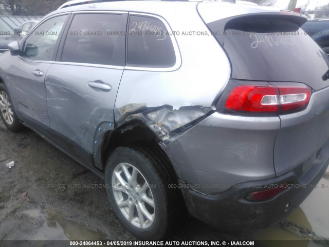 1C4PJLCB3EW249424 - 2014 JEEP CHEROKEE LATITUDE SILVER photo 6