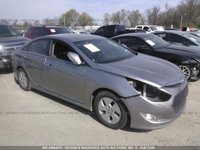 KMHEC4A43CA042307 - 2012 HYUNDAI SONATA HYBRID SILVER photo 1