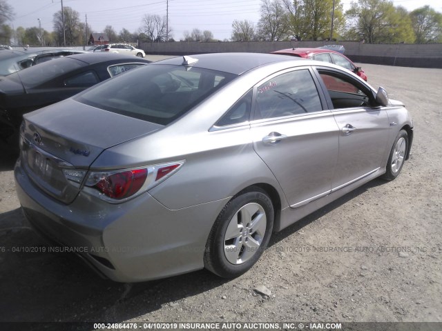 KMHEC4A43CA042307 - 2012 HYUNDAI SONATA HYBRID SILVER photo 4