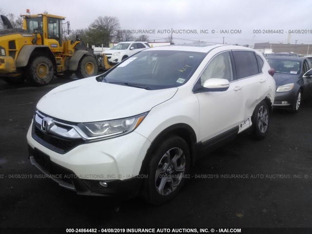 2HKRW2H87JH601146 - 2018 HONDA CR-V EXL WHITE photo 2