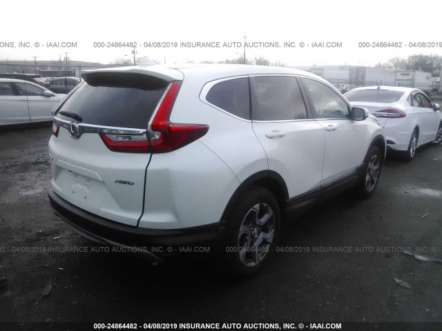 2HKRW2H87JH601146 - 2018 HONDA CR-V EXL WHITE photo 4