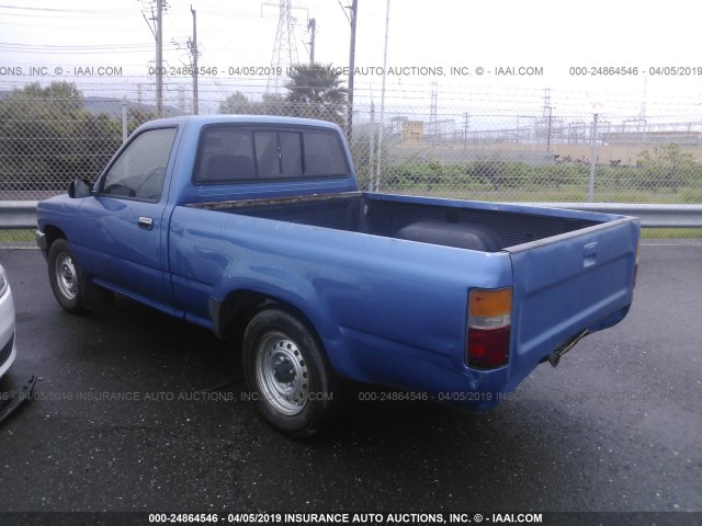 JT4RN81P7K0008828 - 1989 TOYOTA PICKUP 1/2 TON SHT WHEELBASE DLX BLUE photo 3