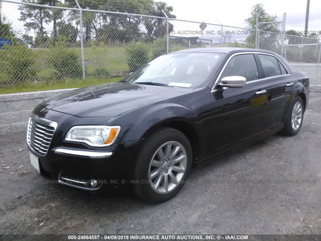 2C3CCACGXCH223332 - 2012 CHRYSLER 300 LIMITED BLACK photo 2
