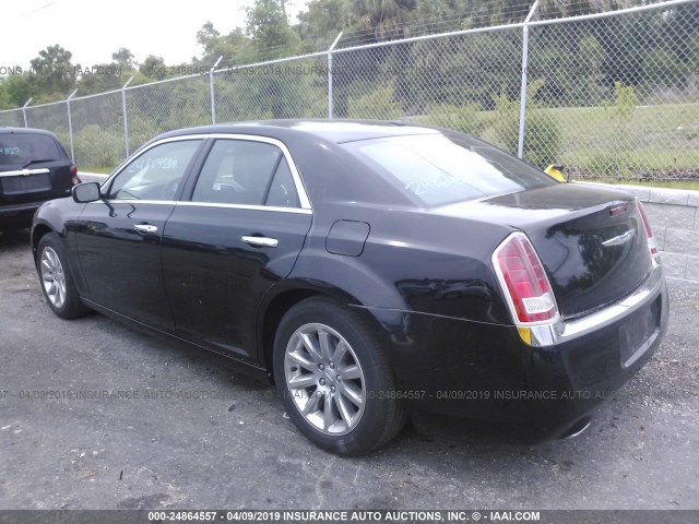 2C3CCACGXCH223332 - 2012 CHRYSLER 300 LIMITED BLACK photo 3