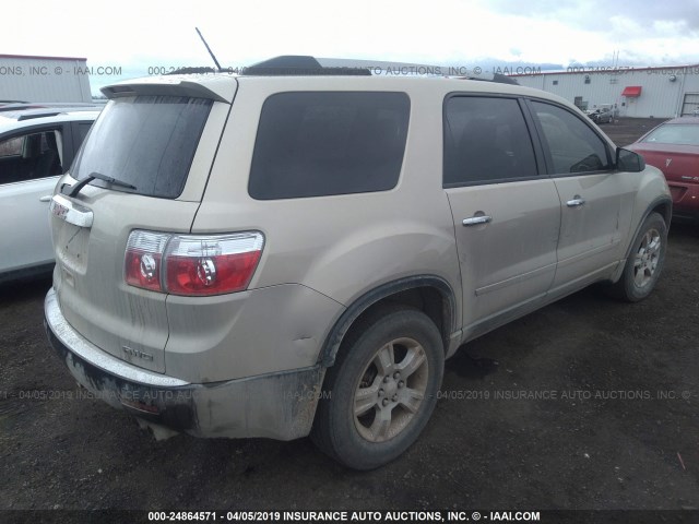 1GKLVLED1AJ149710 - 2010 GMC ACADIA SLE TAN photo 4