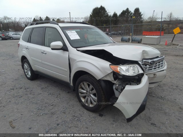 JF2SHADC0DH442202 - 2013 SUBARU FORESTER 2.5X PREMIUM WHITE photo 1