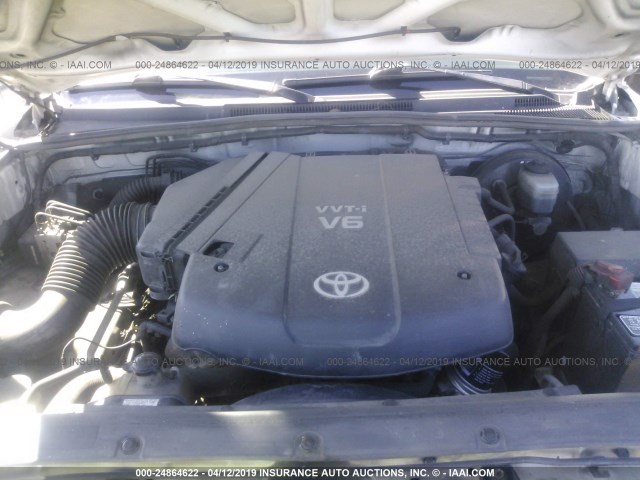 5TELU42N95Z044555 - 2005 TOYOTA TACOMA DOUBLE CAB 白色 照片 10