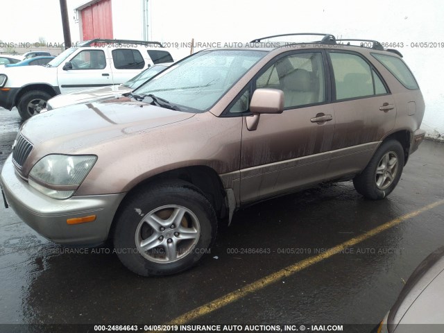 JT6HF10U2X0059160 - 1999 LEXUS RX 300 TAN photo 2