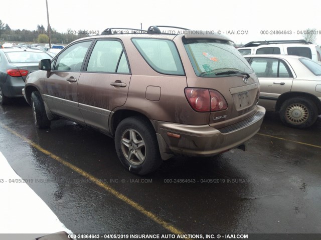 JT6HF10U2X0059160 - 1999 LEXUS RX 300 TAN photo 3