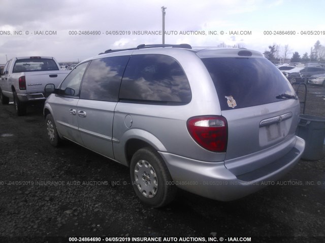 2C4GP443X2R625651 - 2002 CHRYSLER TOWN & COUNTRY LX SILVER photo 3