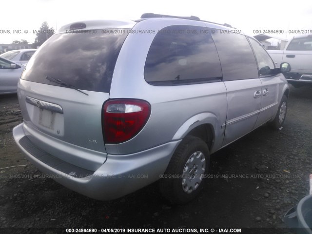 2C4GP443X2R625651 - 2002 CHRYSLER TOWN & COUNTRY LX SILVER photo 4