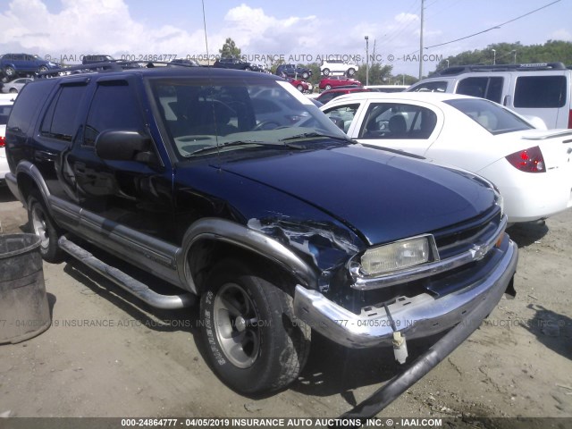 1GNCS13W1Y2107093 - 2000 CHEVROLET BLAZER BLUE photo 1